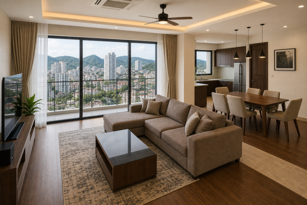 Spacious living room in a Ha Long apartment